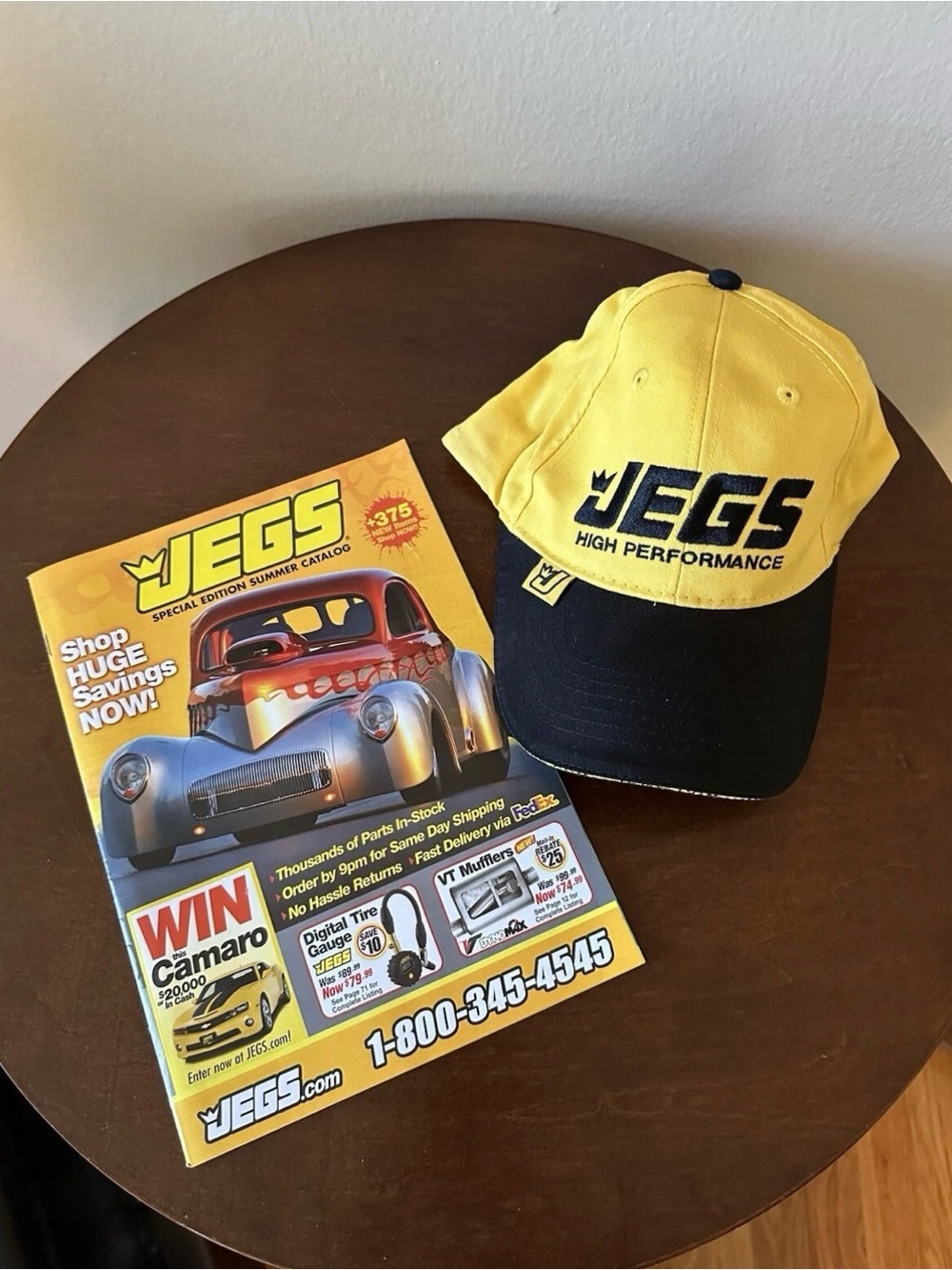 Early 2000 JEGS Parts Magazine AND Hat LOT